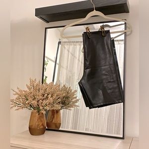 Abercrombie & Fitch Faux Leather Bike Shorts. Size Small, Black.